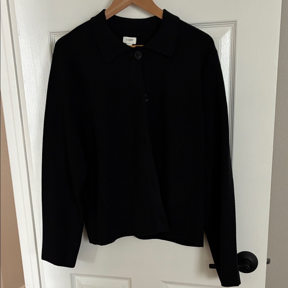 J. Crew Classic Black Knit Sweater